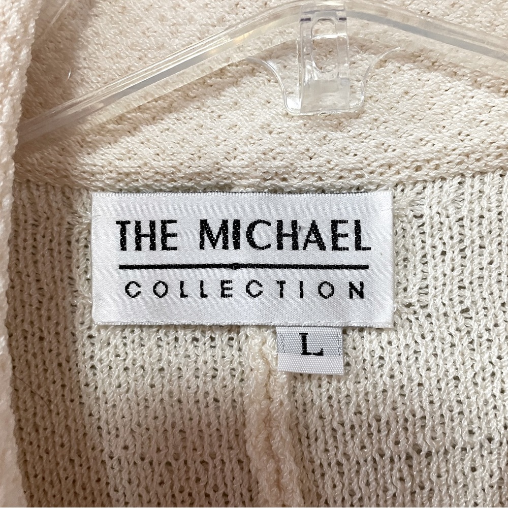 Cream Textured Button-Front Coat - Picture 3 of 5